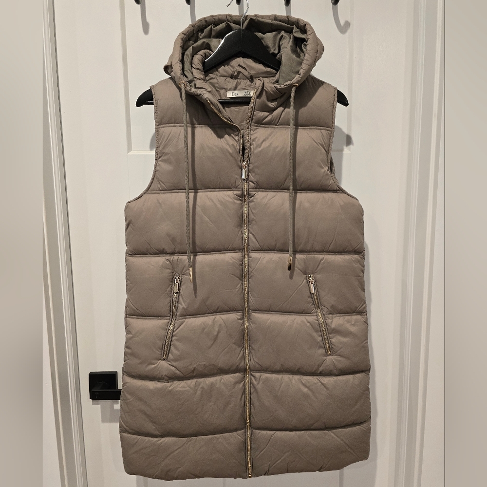 Dex Long Puffy Vest NWOT